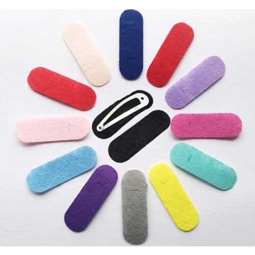 200PCS Oval Non-woven Tear Drop snap clips spacers felt pads patches for oval hair pins'back DIY hair accessories material