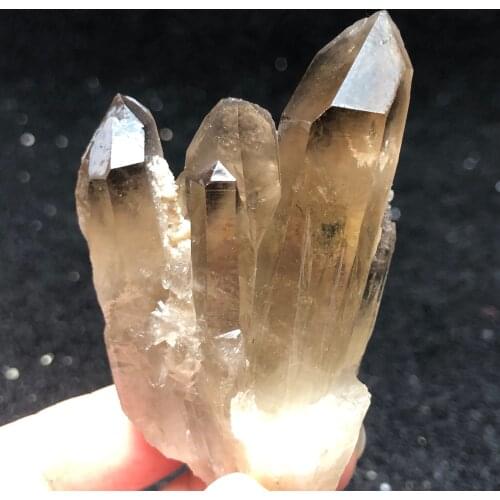 49.9gNatural tea crystal cluster mineral smoked Quartz Healing round vein teaching stone home decoration CRYSTAL QUARTZ GEM