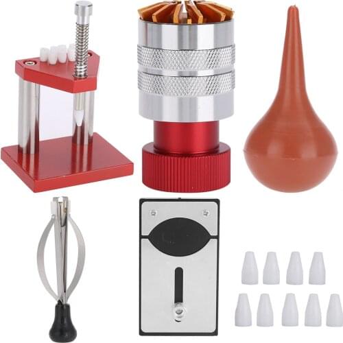 5pcs Watch Clean Repair Tool Set Watch Case Opener & Watch Hands Remover Lift Replace Tool Rubber Dust Air Blower Watchmaker Kit