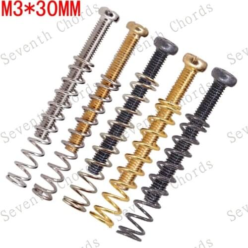 8Pcs Gold Electric Guitar Pickups screws and springs Guitar Humbucker Pickups Adjust height bolt and spring M3*30MM