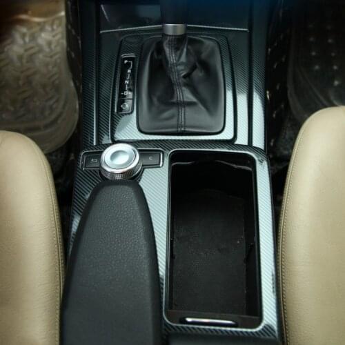 Car Accessories Center Console Gear Shift Water Cup Frame Decoration Sticker Trim For Mercedes Benz C Class W204 2007-13 LHD RHD