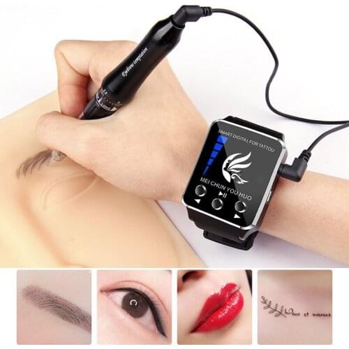 Watch Touch Screen Permanent Makeup Machine For Eyebrow Lip Eyeline Machine MTS PMU System Rechargeable Battery