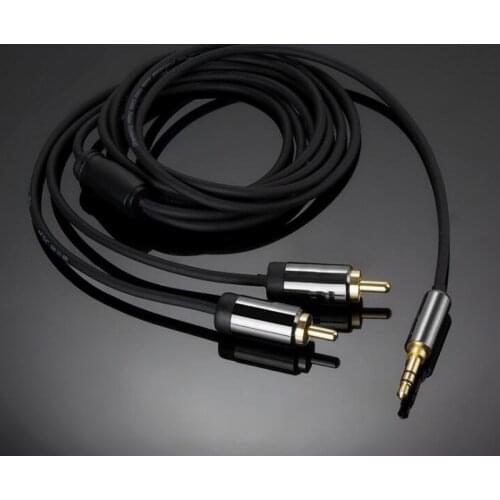 Winaqum Gold plated HIFI RCA Jack Audio Cables AUX Cable 2RCA male to 3.5 male Cable for Edifer Home Theater DVD Headphone