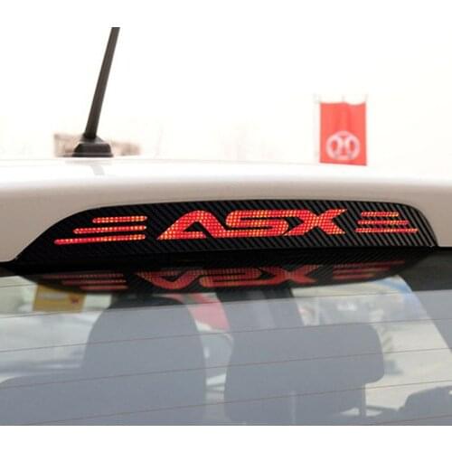 Carbon fiber Carstyling For MITSUBISHI ASX 2013-2020 Car Brake Lights Decorative Cover Stop Lamp Stickers Modified