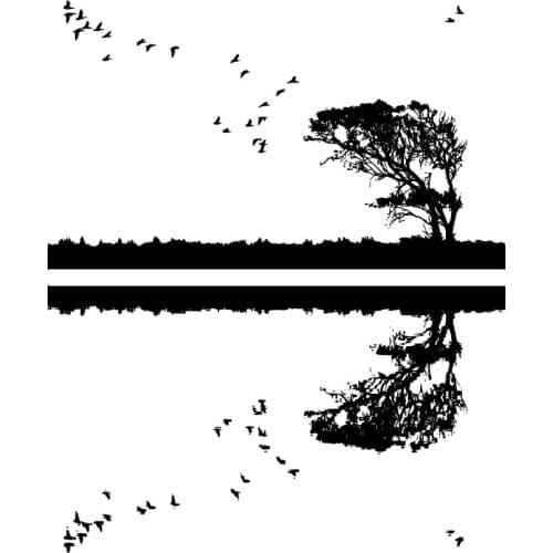 AZSG Tree Bird Inverted Image Clear Stamps For DIY Scrapbooking Decorative Card making Crafts Fun Decoration Supplies 10*15cm