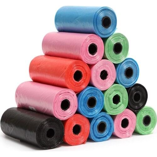 Biodegradable Pet Dog Poop Bag Puppy Cat Pooper Scooper Bag Small Rolls Outdoor Clean Pets Supplies Litter Poop Bag Dispenser