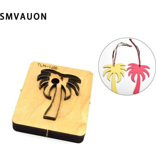 Wood Die Cut Handmade Tree Key-cahin Wood Mold Cutting Diy Leather Beach Tree Key Ring Cutting Die For Leather SMVAUON