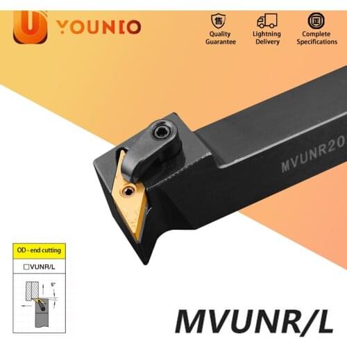 YOUNIO External Turning Tool Holder MVUNR1616 MVUNR2020K16 MVUNR2525M16 VNMG Carbide Inserts MVUNR/L Lathe Cutting Tools Cutter