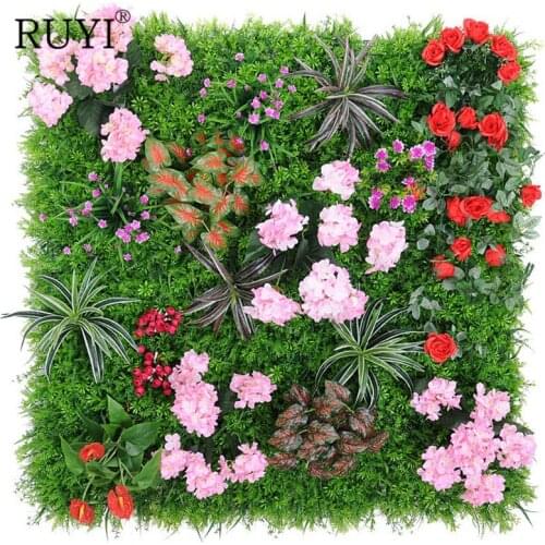 Simulation Green Plant Flower Wall Lawn Begonia Leaves Flowers Lawn Wedding Party Decor DIY Home Artificial Grass Wall Decor
