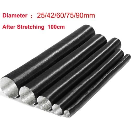 25/42/60/76/90mm Flexible Warm Air Ducting Intake Outlet Exhaust Stretch Corrugated Hose Pipe For Webasto Eberspacher