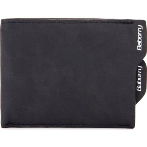 Mens PU Leather Wallet RFID Theft Protection Male Short Bifold Wallets Men Leisure Coin Purse Card Holder Money Clip Casual New