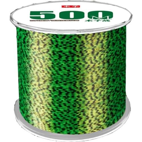 500m 3D Invisible Spoted Super Strong Carp Fishing Line Monofilament Fishing Line Speckle Fluorocarbon Coated Fishing Line