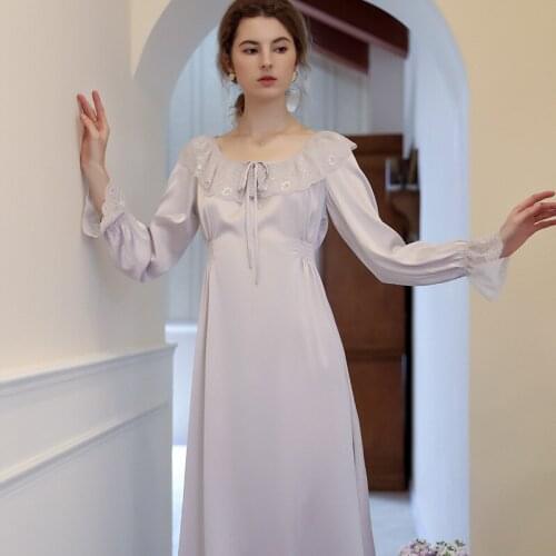 Женские атласные ночные сорочки LINLING China At AliExpress