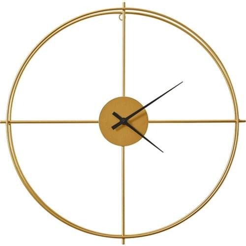 Metal Nordic Wall Clock Gold Big Silent Minimalist Electronic Large Wall Watches Mechanism Zegar Scienny Bathroom Oclock AA60WC