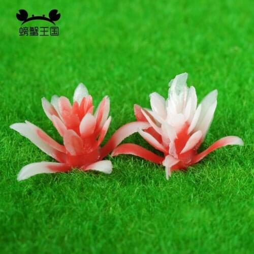 50pcs Grass Flower Model Miniature Model Shrub Artificial Plastic Model Grasses Garden Accessories