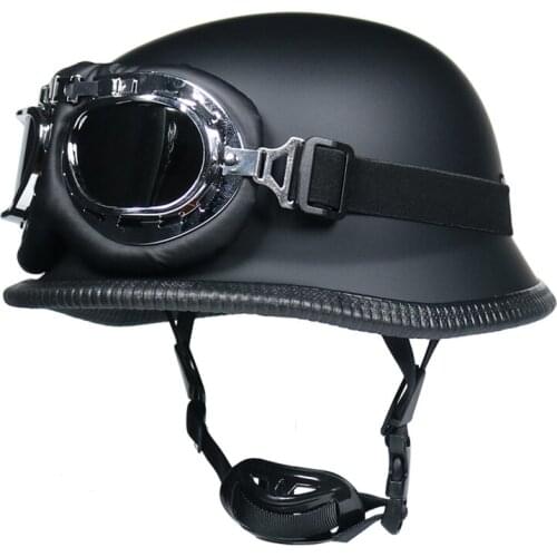 Virtue Electric Motorcycle Helmet World War II German Soldier Style Retro Helmet Fashion Motorcycle Travel Half Helmet Cool