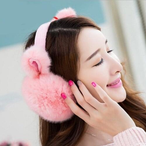 Comfortable Warm Earmuff Female Outdoor Cute Plush Earmuffs Outdoor Protect Ears Winter Accessories