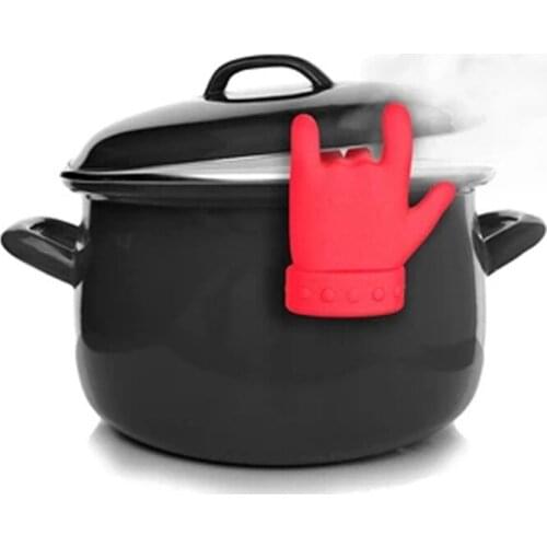 Spill-proof Lid Lifter for Soup Pot Kitchen Tool Lid Stand Silicone Heat Resistant Holder Keep The Lid Open, Cooking Helper