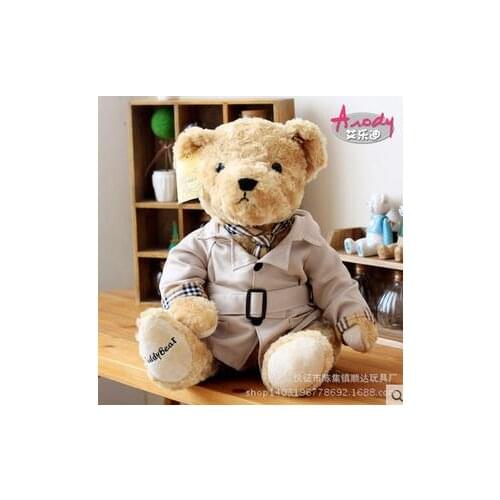2015 New Fashion Korea windbreaker Teddy bear Plush Toy doll Cute Valentines day New years gifts Girl birthday Gift Quality