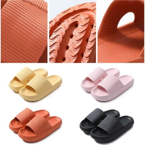 Super Soft Slippers Home Slippers Solid Color Thick-soled Non-slip Sandals And Slippers For Men And Women Outdoor Bath Slippers