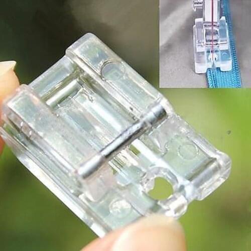 1Piece Useful Invisible Sewing Foot for Zipper Zip Domestic Practical Tool Clear Color 2019 Hot