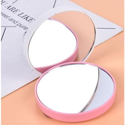 Portable Makeup 5X 10X Round Mirror With Two Suction Cup 88x88x9mm Magnifying Cosmetic