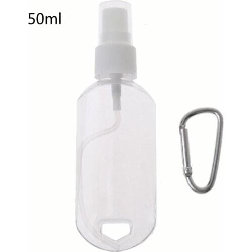 Portable Alcohol Spray Bottle Empty Hand Sanitizer Empty Holder Hook Keychain P31E