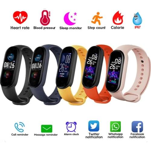 Smart Watch Touch Screen Sports Pedometer Fitness Tracker Men Women Smartwatch Support Heart Rate Blood Pressure Smart Band
