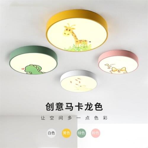 Modern Nordic Cartoon Animal Ceiling lights Childrens Room Boy Girl Bedroom living room Bathroom ceiling lamps Macaron fixtures