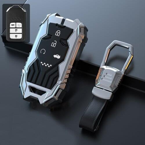 Sport Style Zinc Alloy Car Remote Key Case Cover Fob Skin Keychain For Honda Civic Accord CR-V HR-V Fit Odyssey Crider Car Parts