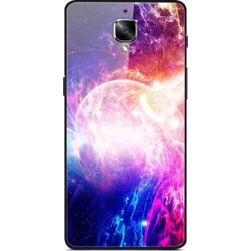 Glass Case For Oneplus 3T Phone Case Phone Shell Phone Cover Back Bumper Star Sky Pattern