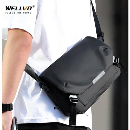 Men Crossbody Bag Handbag Shoulder Bags Water Resistant Male Business Casual Travel Messenger Satchel Sling Bag Black X96C