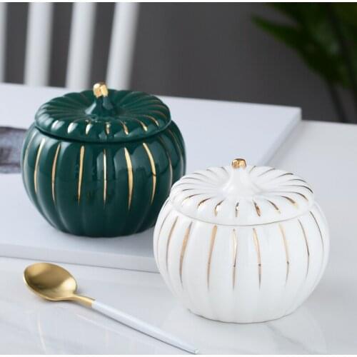 Light luxury emerald birds nest ceramic soup cup Waterproof stew pot with lid Dessert Cup Hotel Steamed Egg Bowl