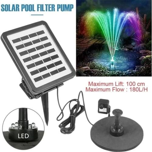 Solar Power Water Fountain Pump Solar Fontein Bird Fountain Water Floating Fountain Pond Garden Decoration with 7 Nozzles