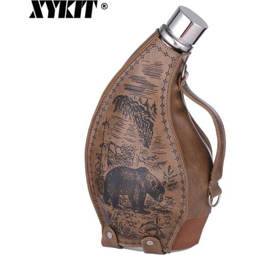XYKIT Stainless Steel Flat Flasks