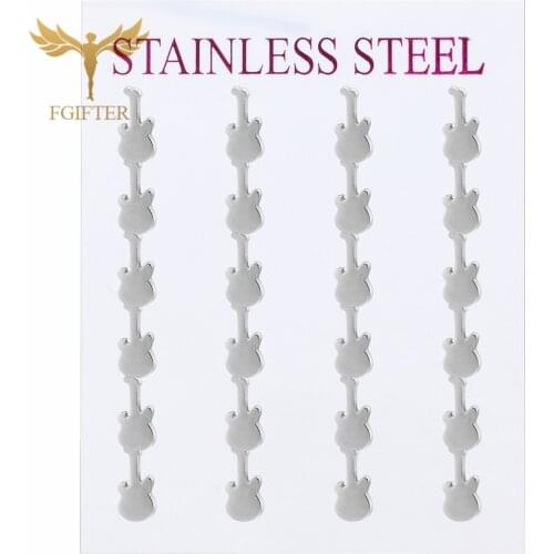 FGifter Wholesale Women Men Stud Earrings Stainless Steel Earring for Female Male Ear Piercing Jewelry