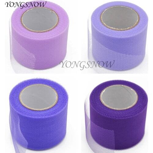 25Yards/lot 2" 5cm Width Tulle Roll Fabric Spool Crafts Decorative Flower Wedding Event DIY Decoration Birthday Holiday Supplies