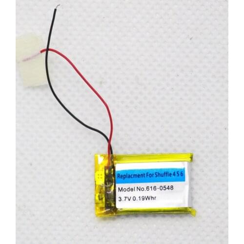 5pcs/lot 616-0548 0.19Whr 3.7V Battery Replacement For ipod ForShuffle 4rd 5rd 6rd Generation 4 5 6 Accumulator Batterie