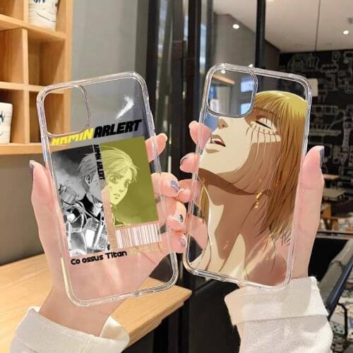 Armin Arlert Attack on Titan Phone Case Transparent soft For iphone 5 5s 5c se 6 6s 7 8 11 12 plus mini x xs xr pro max