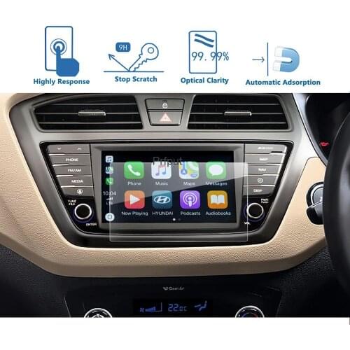 For Elite i20 AVN system 7inch 2018 2019 Car Navigation Display Tempered Glass Screen Protector Auto Interior Protect Sticker