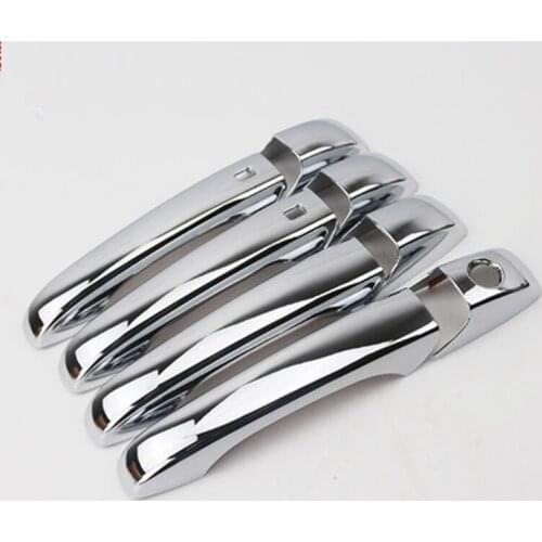 FUNDUOO New Chrome Car Door Handle Cover Trim Sticker With SMART Keyhole For Dodge Caliber 2007 2008 2009 2010 2011 2012