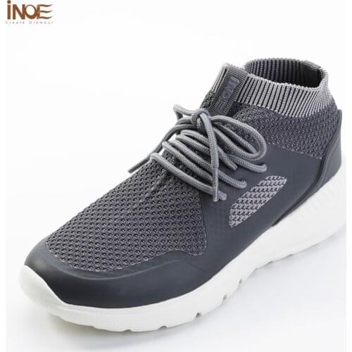 INOE 2021 Fashion Style Women Casual Sneakers Spring Summer Shoes Air Mesh for Autumn Flats Breathable Driving Cars Shoes 36-44