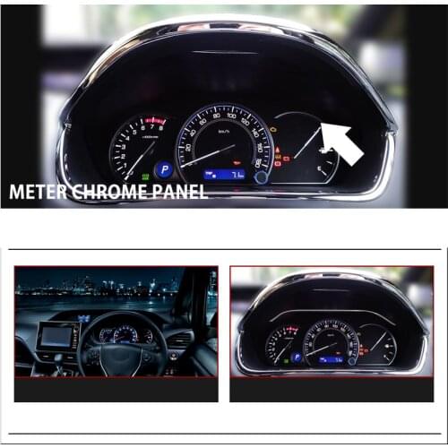 JY Chrome ABS Meter Panel Trim Cover Car Styling Sticker Accessories For NOAH/VOXY/ESQUIRE 80 2014-2017