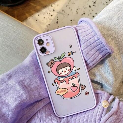 Color contrast case for iPhone 12 Pro Creative Design 6s 7plus 8g Soft Cover 11 Lens protection XR XS MAX Shockproof 12mini