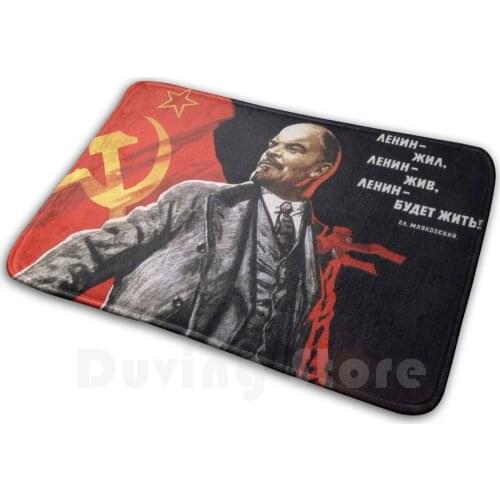 Lenin Poster Mat Rug Carpet Anti-Slip Floor Mats Bedroom Lenin Polititians Marx Stalin Soviet Urss Ussr Soviet Union Comunist