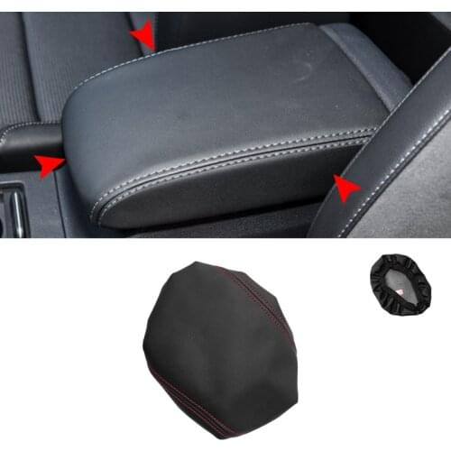 Center Armrest Leather Cover For VW Golf 7 MK7 VII 2014 2015 2016 Car Interior Center Control Armrest Box Surface Cover Trim