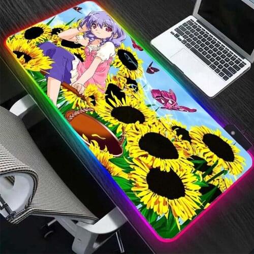 Sunflower Yellow Girl Beautiful Mouse Pad Office Gamer Keyboard Desk Pad Notebook Carpet MousePad Non-slip Rubber Xxl