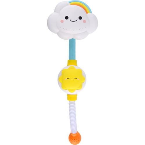 Creative Cloud Shaped Children Bath Shower With Suction Cup Cute Mini Boys Girls Hand Shower Kids Bath Toys Bathroom Accessories