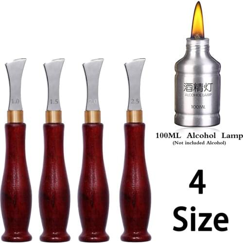 1/1.5/2/2.5mm Leather Edge Creaser Stainless Steel Shallow Slot Edge Lineer Pressure Edge Device Trimmer Crimping Tool