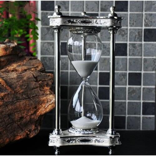 Moonlight metal hourglass 30 minutes timer creative ornaments home decorations study desktop crafts